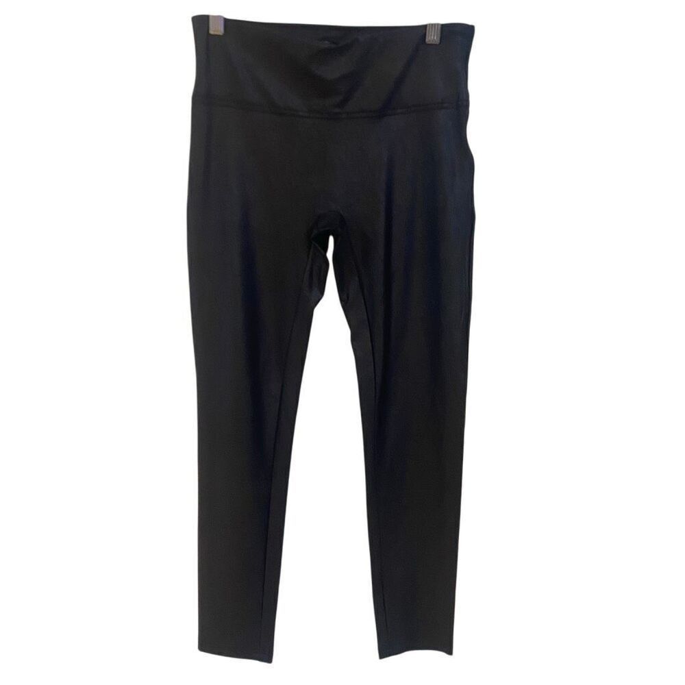 Shinestar collection NWT high waist tummy tucker leggings black spandex large th